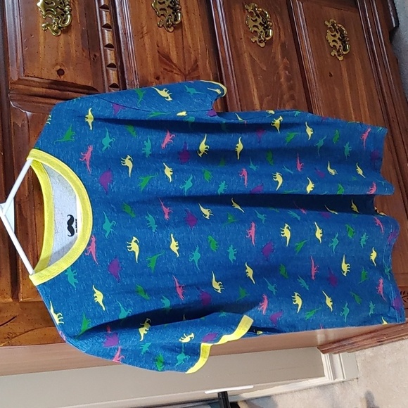 NWOT Men's Novelty Dinosaur Print Cotton Lounge/Pajama Top Size Large - Picture 2 of 8